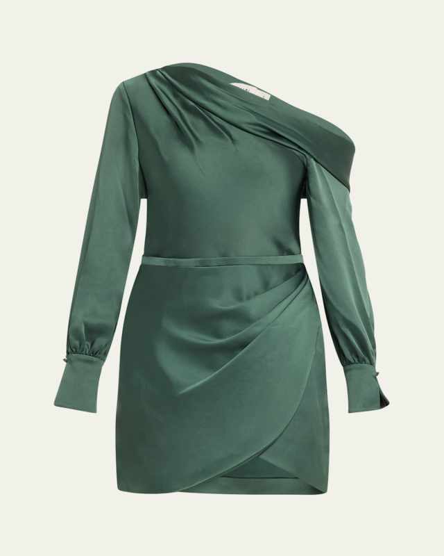 Cameron Draped One-Shoulder Mini Dress